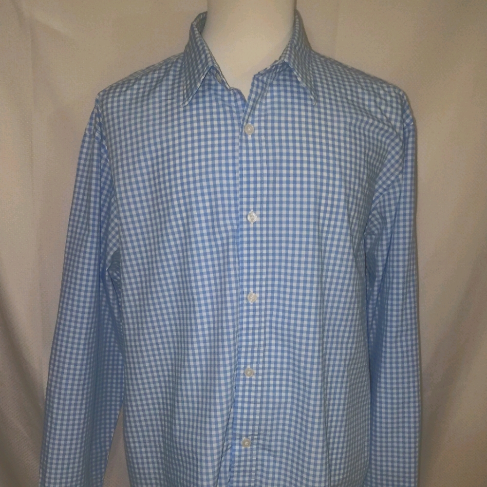 UNTUCKit Mens Check Blue Casual Fashion XXL Shirt
